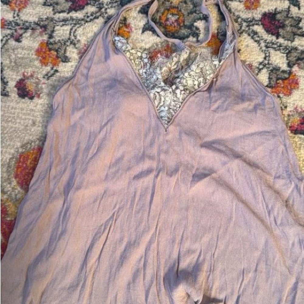 Mustard Seed Lavender Lace Tank Top